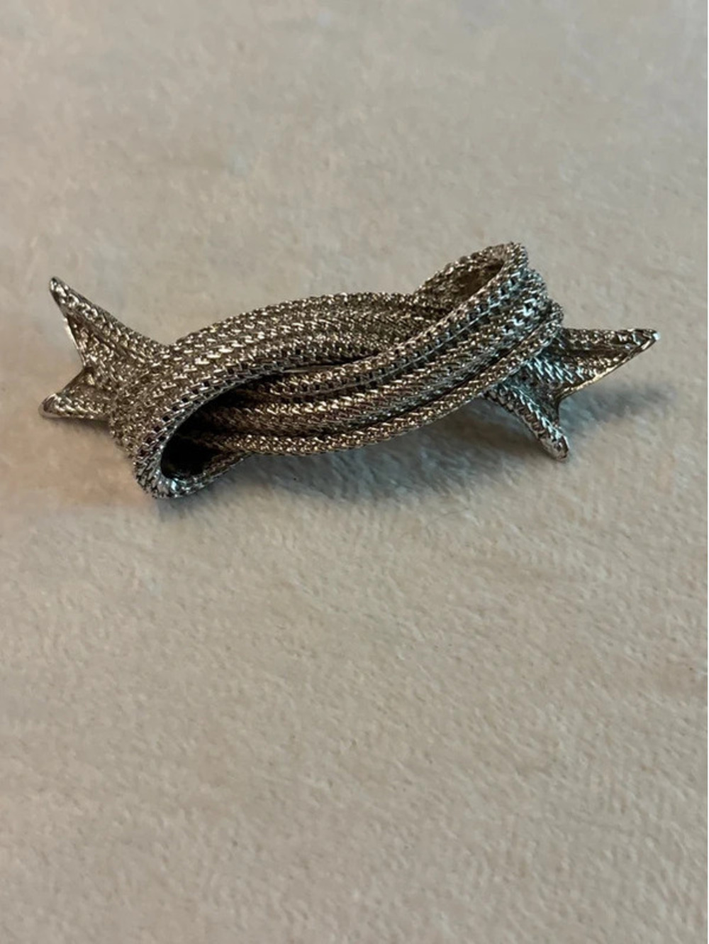 1980’s Ginnie Johanson Pewter Ribbon Knot Brooch